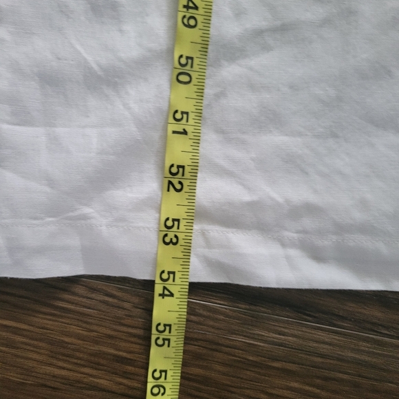 NEW Gap Linen Maxi Shirtdress Large Petite White Button Womens Sleeveless - Picture 8 of 10